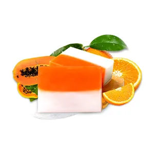Oem Private Label Natuurlijke Organische Huid Lichter Bad Zeep Whitening Handgemaakte Papaya Kojiczuur Glutathion Gezicht Zeep