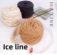 Fil Ring Spun Teint 100 % Polyester Moelleux, Doux et Épais de 6 MM, Anti-Boulochage, Volumineux pour Tricot à la Main