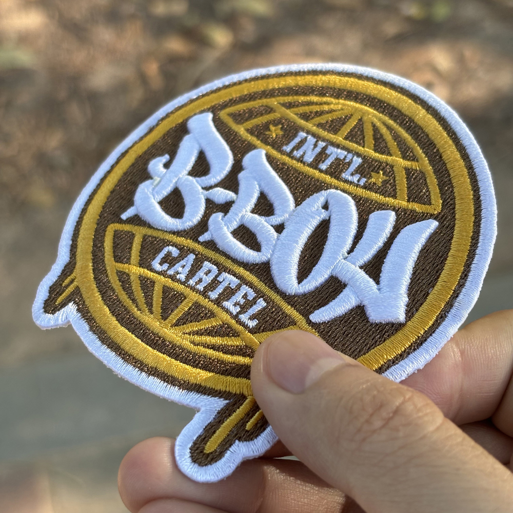 【STONE 】PIGMENT DYED Embroidered Logo Patch PK Custom Embroidery Patches - Designer Logo Patch Embroidery