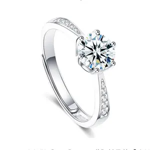 Custom Cubic Zircon Eternity Diamond Rings Engagement Jewelry Women Sterling Silver 925 jewellery Wedding Ring