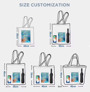 Women's Fashion Multi functional Portable Customizable <b>Large</b> Capacity Cotton <b>Canvas</b> Handbag Customized Logo Zipper Shopping <b>Bag</b> - Product Image 6