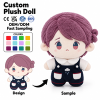 Poupée en peluche Kpop personnalisée CE CPC, poupée en coton rembourrée personnalisée 20cm, votre propre design, fabrication OEM ODM, vente en gros