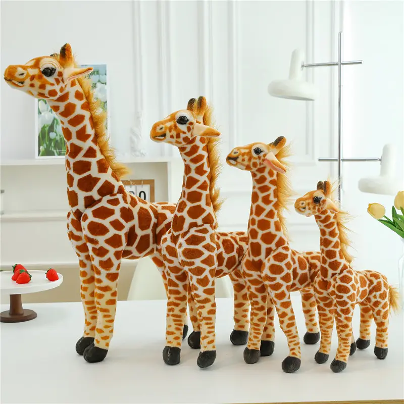 Commercio all'ingrosso giocattoli di peluche animali di simulazione giraffa animale peluche per bambini regalo