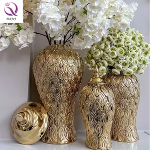 Europäische Luxus Keramik allgemeine Glas Vorrats glas Tisch vase Innendekoration für Innen haus Wohnzimmer Ornamente