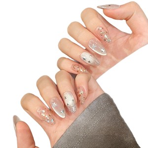 Esmalte <span class=keywords><strong>de</strong></span> <span class=keywords><strong>Uñas</strong></span> Acrílico Semitransparente con Diseño <span class=keywords><strong>de</strong></span> Rosas y <span class=keywords><strong>Tulipanes</strong></span>, Estilo Barroco, con Estrellas, Luna y Varita <span class=keywords><strong>de</strong></span> Hada, Brillante y Ultrafino - Product Image 5