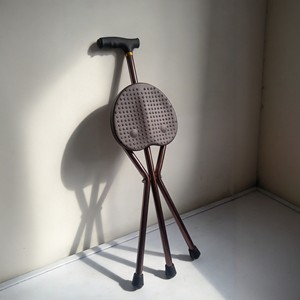 Yonghe Cane <b>Stool</b> Aluminum Alloy <b>Adjustable</b> <b>Height</b> Tripod Walking Stick For Elderly Support - Product Image 1