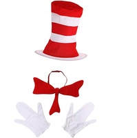 Elope Dr Seuss silindir şapka Bow beyaz eldivenler aksesuar