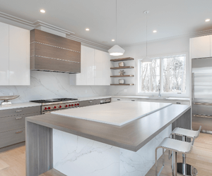 Armoires de cuisine murales modulaires en bois sur mesure, style shaker, design moderne pour les centres commerciaux et les villas - Product Image 5