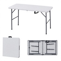 Table pliante d'extérieur en plastique portable pour le camping, le marché nocturne, la cuisine et la salle de sport, bureau à domicile, table à manger