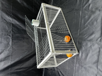 Piège à Pigeons Extérieur Robuste en Fil Métallique, Cage avec Porte Automatique pour Oiseaux, Poulets, Petits Animaux et Animaux Domestiques, Emballé en Boîte