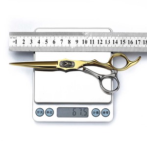 Professional Hairdressing Scissors Set 6 Inch Gold Silver Stainless Steel Flat Shears Thinning Shears Long Handle Hair Cutting - Product Image 2
