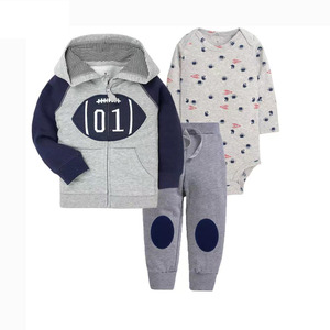 Mejores Precios Conjunto de 3 Piezas de <span class=keywords><strong>Ropa</strong></span> de Bebé para Niño Recién Nacido: Chaqueta con Cremallera, Sudadera con Capucha y Pantalones de Manga Larga para <span class=keywords><strong>Invierno</strong></span> - Product Image 2
