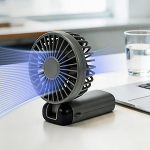 Deux mini ventilateurs commerciaux pour voiture, hôtel, maison, <span class=keywords><strong>garage</strong></span>, camping-car, batterie USB portable, alimentation électrique avec 1 an de garantie - Product Image 2