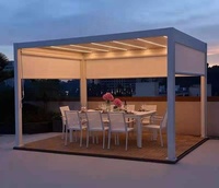 Pergola extérieure moderne automatique en aluminium pour stores pare-soleil et auvent rétractable