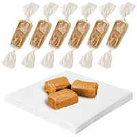 Vente en gros Papier d'emballage pour chocolat et caramel Papier d'emballage pour sucre sulfurisé enduit de silicone avec logo