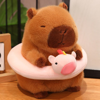 Peluche en peluche Kawaii Accessoires de décoration Capybara Hamburg Oreiller en peluche