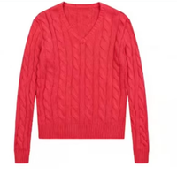 Pull en tricot pour femme 100% coton, personnalisé avec broderie, respirant, automne, uni, décontracté, de haute qualité, avec logo