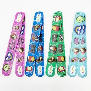 Promotional Cheap Environmentally Friendly Custom Logo Printing Ruler Silicone Slap Band Ruler Slap Bracelet