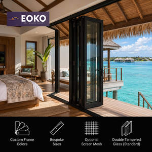 Puerta de Aluminio Tipo Acordeón Resistente a la Corrosión con Certificación EOKO AS2047 para Proyecto Hotelero en las Islas Marshall, Puerta Plegable - Product Image 1