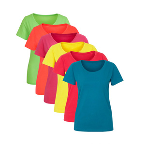 Minimalist Solid Cotton Poly Blend Women's T Shirt No Logo Clean Finish <b>Neutral</b> Tones Custom Embroidery Screen <b>Print</b> Ready Priva - Product Image 5