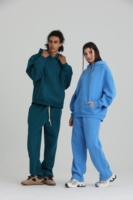 Ensemble de Sweats à Capuche 100 % Coton Épais Polaire Lourd Vierge Surdimensionnés, Personnalisables avec Logo pour Hommes