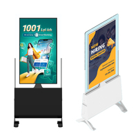 Kiosque d'affichage numérique interactif Wi-Fi de 55 pouces pour intérieur, lecteur publicitaire sur pied pour métro, totem LCD tactile