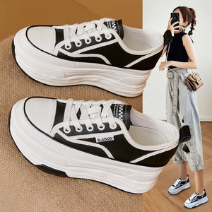 Cool Girl Outdoor Super Height ha aumentato le scarpe da Sneakers traspiranti scarpe Casual in pelle di mucca da donna - Product Image 2
