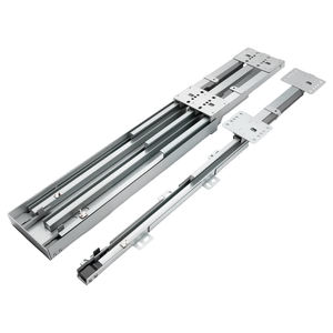 Rail <span class=keywords><strong>coulissant</strong></span> à amortissement en acier laminé à froid de qualité supérieure YENUO - Guides supérieurs et inférieurs robustes <span class=keywords><strong>pour</strong></span> armoire/vin/vitrine - Product Image 3