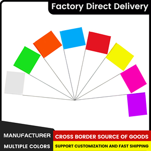 Лидер продаж: Индивидуальные уличные сигнальные флаги для корпоративных мероприятий, малые маркерные флаги, геодезические флаги из ПВХ, водонепроницаемые, портативные, со стальным тросом - Product Image 3