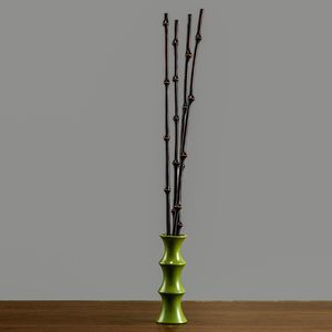 Qiong Bamboo Lacquered Bamboo Pointer Decorative Asian Zen Style Natural Material Vase For Home Interior Design - Product Image 1