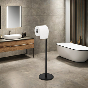 <span class=keywords><strong>Papel</strong></span> higiénico <span class=keywords><strong>de</strong></span> acero inoxidable negro moderno y portarrollos acabado hogar Hotel baño ducha comedor - Product Image 2