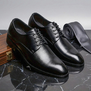 Zapatos de Vestir Formales de Cuero Transpirables para Hombre 2026, con Punta en Pico y Cordones, para Bodas, Venta al Por Mayor y Personalización Disponible - Product Image 2