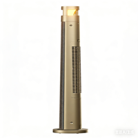 Radiateur tour céramique PTC 2000W, chauffage rapide avec 2 modes, minuterie et effet de flamme oscillante pour bureau et chambre