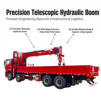 Grue de camion Shacman Delong Xinfeigong de 16 tonnes avec flèche télescopique à 5 sections, certifiée pour l'exportation