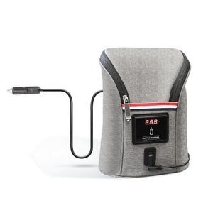 Bolso <span class=keywords><strong>calentador</strong></span> de <span class=keywords><strong>biberones</strong></span> para <span class=keywords><strong>coche</strong></span>, gran capacidad, calefacción rápida, gris, enchufe DC, gran oferta - Product Image 6