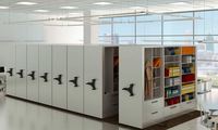 Compacteur mobile en acier à manivelle personnalisé, haute densité, pour l'archivage et l'agencement des dossiers en bureau et en bibliothèque