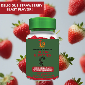 Top Selling Premium Biotin Gummies Supports Collagen Production & <b>Metabolism</b> Strawberry Flavor Private Label Gummies - Product Image 6