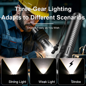 Новый светодиодный фонарь <span class=keywords><strong>2026</strong></span> года, 30 Вт, со встроенным аккумулятором, белый лазерный, мощный, дальность 1400 метров, 3 режима, для походов и активного отдыха - Product Image 2