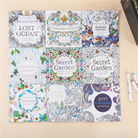 Petit carnet de croquis pour adultes Secret Garden, peint à la main, livre de coloriage pour la méditation des adultes, soulagement du stress, livre d'images pour la peinture des étudiants