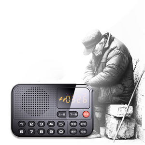 Radio FM portable rechargeable 1500mAh T2, mini lecteur de musique BT, lampe de poche, batterie externe, clé USB, écouteurs, pour personnes âgées - Product Image 2