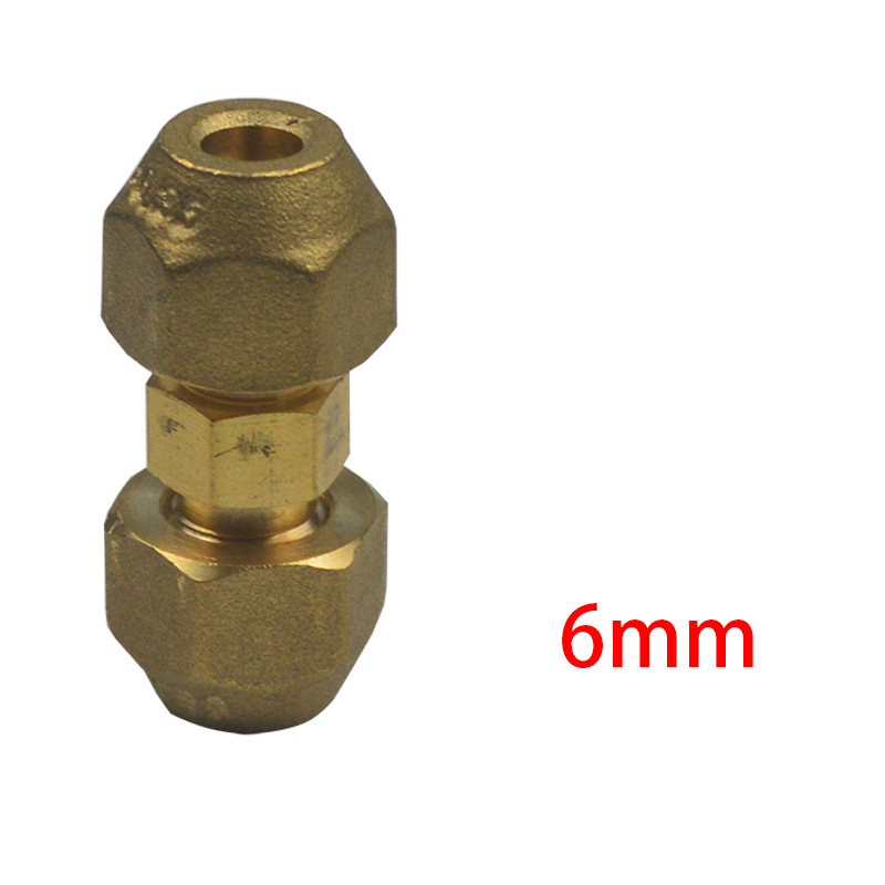 Raccord de tuyau en cuivre de 6 mm (avec écrou)