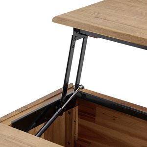 Mesa de Centro Estilo Rústico con Tapa Elevadora y 2 Compartimentos Ocultos, Almacenamiento Práctico, Muebles para Sala de Estar - Product Image 6