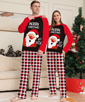 Conjuntos de Pijamas Familiares Navideños Sublimables, Top Blanco de Poliéster, Pantalones a Cuadros, Pijamas Combinados para Adultos, Niños y Bebés