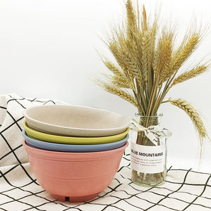 Conjunto de tigela de mistura para restaurante, conjunto de tigela de salada de fibra de bambu ecológica, pote plástico - Product Image 2