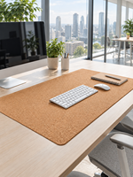 Tapis de bureau en liège, tapis de table naturel antidérapant et imperméable pour ordinateur portable, table basse, décoration de bureau à domicile