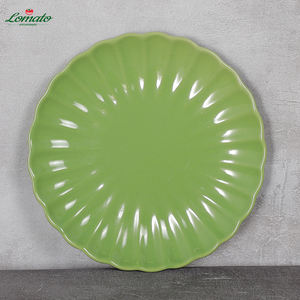 Platos de cena de cerámica en relieve de grado comercial-Restaurante de color sólido apilable - Product Image 5