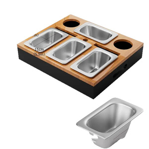 Wooden Snack Box Storage Tray 4 Compartments Multifunction Living Room Desktop Organizer For Snacks Beverages Remote <b>Control</b> - Product Image 5