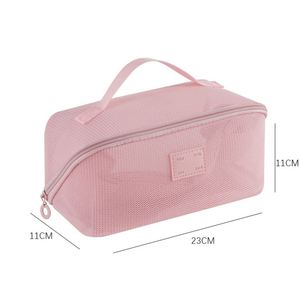 Small Travel Kit Storage <b>Pouch</b> Clear Portable Toiletry Bags for Women Mesh Makeup Bag Cosmetic Bag - Product Image 3