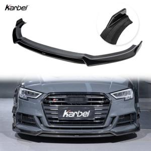 Karbel Spoiler Anteriore Stile KB in Fibra di Carbonio Secco per <span class=keywords><strong>Audi</strong></span> S3 A3 <span class=keywords><strong>Line</strong></span> 2017-2020 - Product Image 1