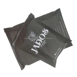 뜨거운 판매 포장 까마귀 주머니 사용자 정의 로고 인쇄 지퍼 비닐 봉지 맞춤형 블랙 의류 지퍼 잠금 폴리 가방
